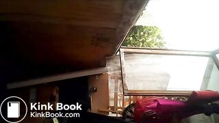 Russian Mistress Shitting on a Balcony, Commenting the Prosess, ScatKings.com Scat Porn 2 ScatKings.com Scat Porn